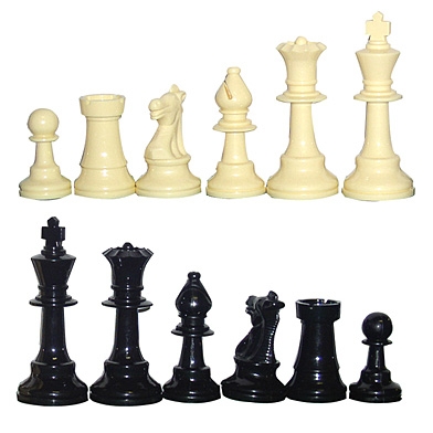 תמונת המוצר  סט כלי שחמט סטאונטון ,מפלסטיק כבדים.
